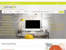 Tablet Screenshot of organizing-etc.com